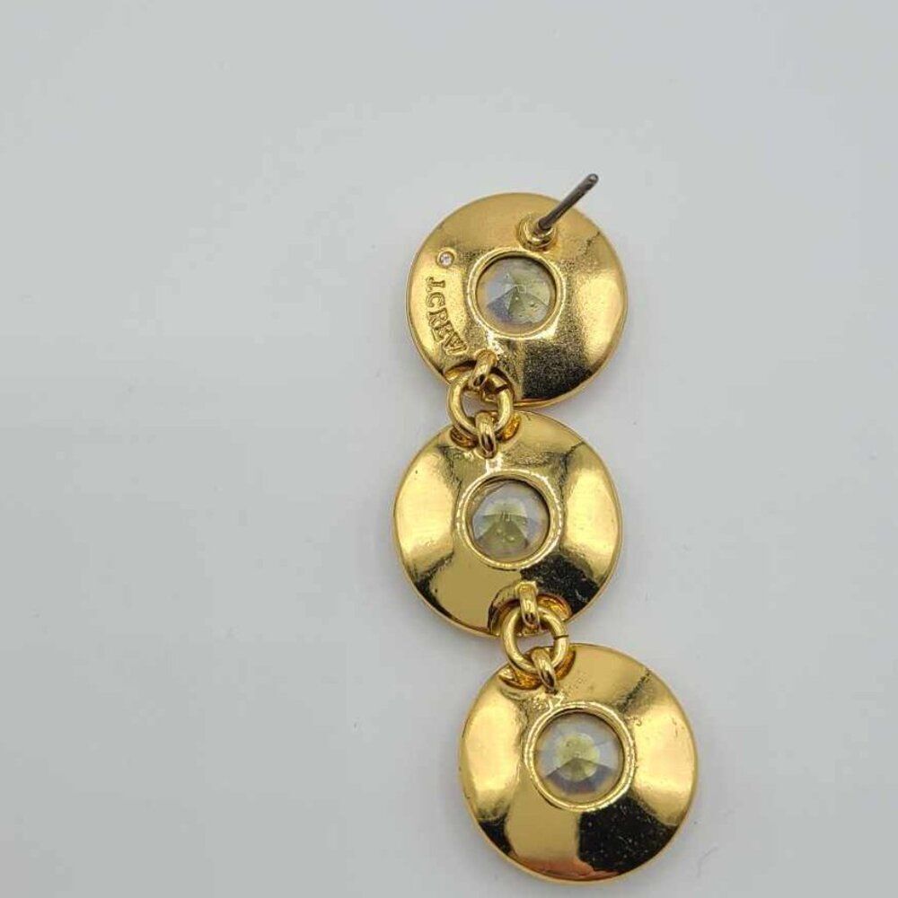 J Crew Multi Color Enamel Stripe Triple Round Cry… - image 2